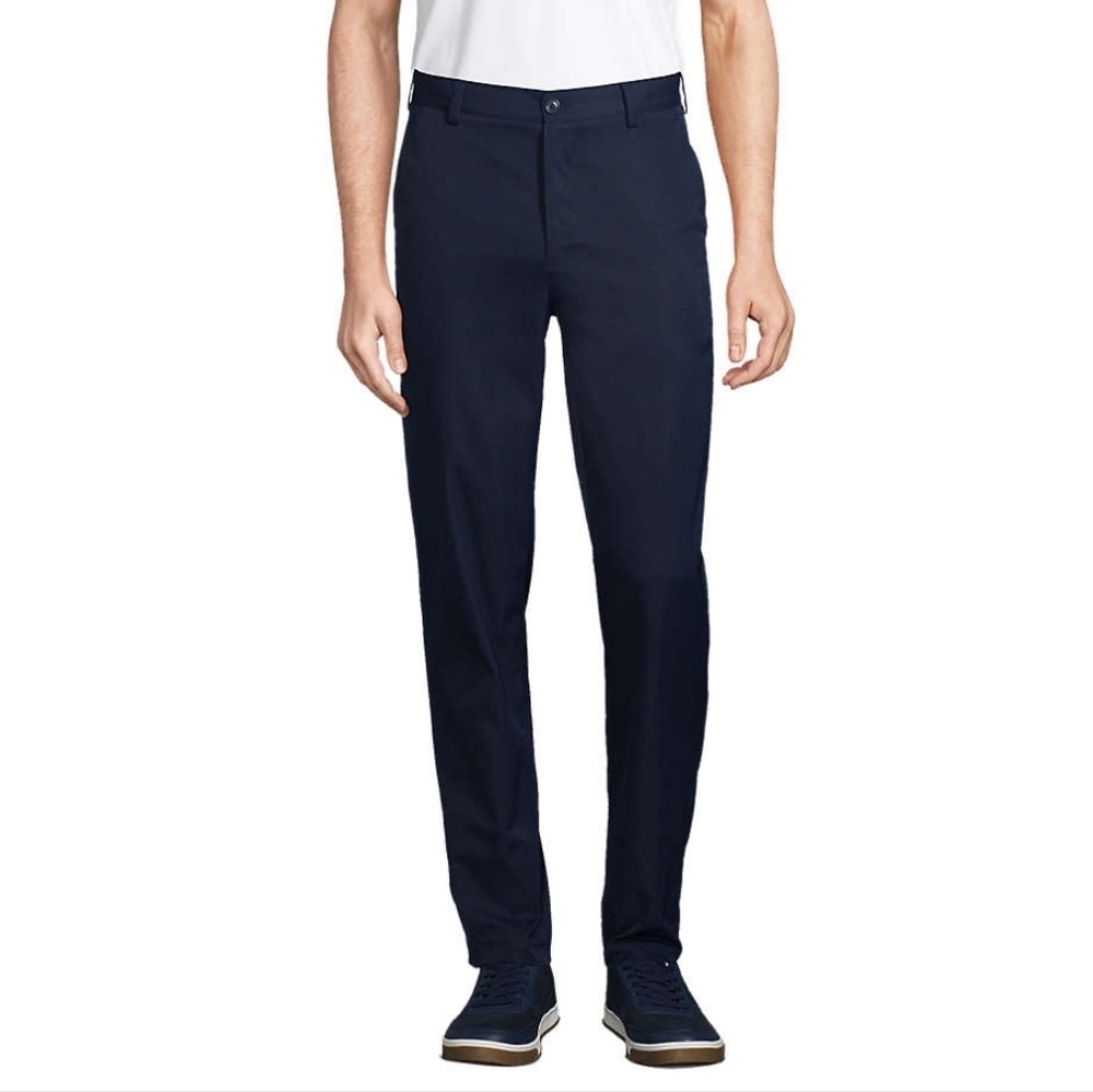 Lands' End Navy Performance Uniform Or Work Pants Teen Mens 28x31.5